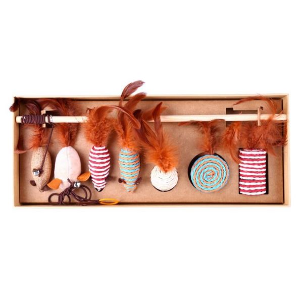 cat toys 7 pcs funny feather sets interactive elastic rod has a mouse chick fish mascotas pets
cat toys 7 pcs funny feather sets interactive elastic rod has a mouse chick fish mascotas pets