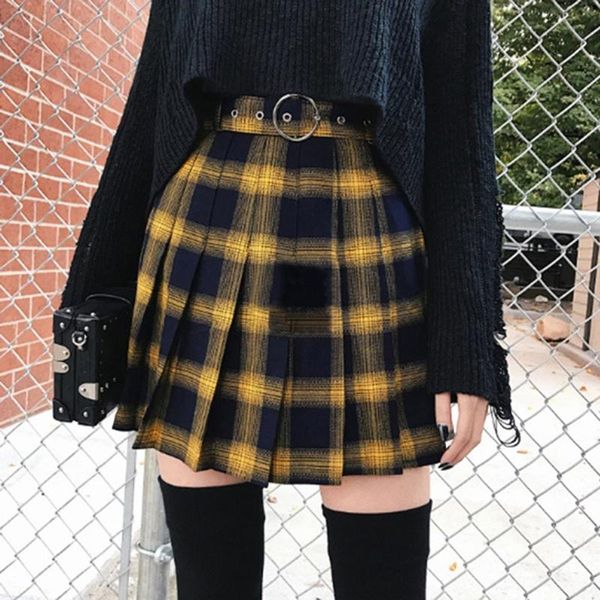 skirts women high waist pleated summer harajuku preppy fashion casual lattice printing splicing frenulum a-line mini skirt, Black
skirts women high waist pleated summer harajuku preppy fashion casual lattice printing splicing frenulum a-line mini skirt, Black