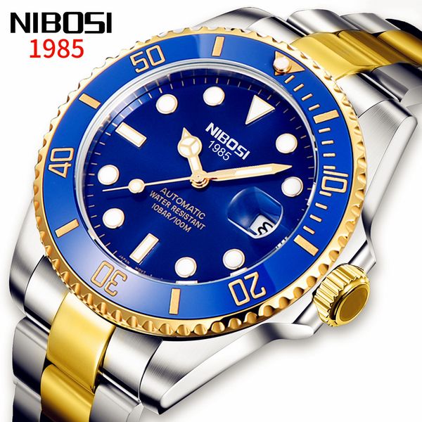 nibosi automatic mechanical clocks fire luxury sapphire crystal men automic waterproof relogio masculino, Slivery;brown
nibosi automatic mechanical clocks fire luxury sapphire crystal men automic waterproof relogio masculino, Slivery;brown