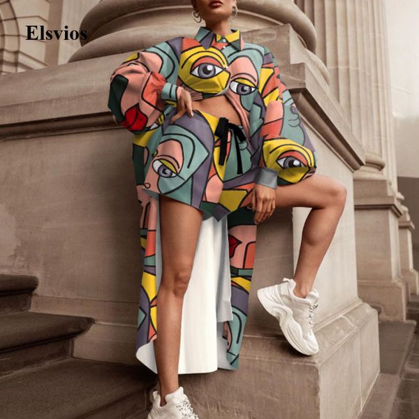 women's tracksuits fashion cartoon print women 2 piece sets autumn long shirt and drawstring shorts suits elegant lantern sle, Gray
women's tracksuits fashion cartoon print women 2 piece sets autumn long shirt and drawstring shorts suits elegant lantern sle, Gray