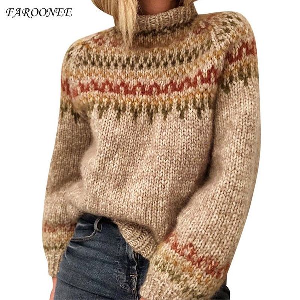 faroonee fashion women ethnic style sweater patchwork turtleneck long sleeves knitted casual pretty women's sweaters, White;black
faroonee fashion women ethnic style sweater patchwork turtleneck long sleeves knitted casual pretty women's sweaters, White;black