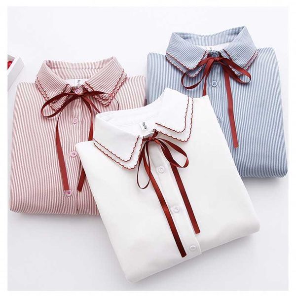 bowknot shirt for mori girls daughter students autumn summer japanese style cute long sleeve turn-down bow blouse 210601, White
bowknot shirt for mori girls daughter students autumn summer japanese style cute long sleeve turn-down bow blouse 210601, White