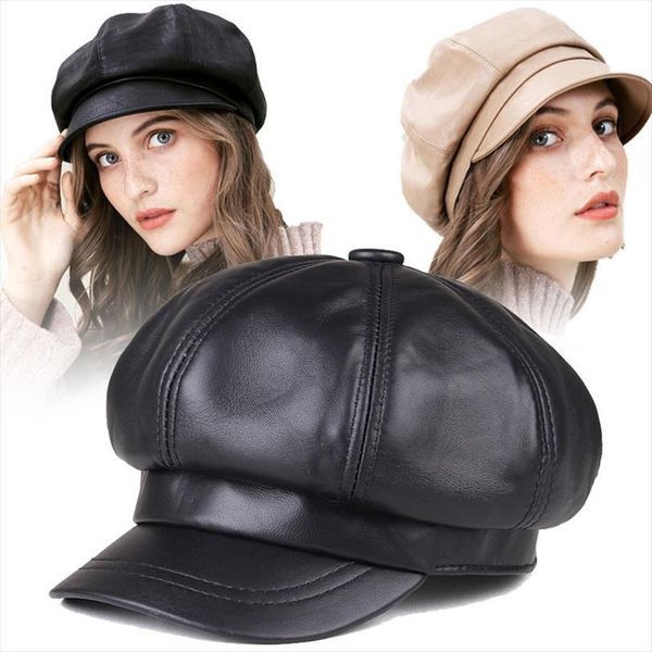 women pu beret cap girls retro solid color octagonal dome hat winter autumn france adjustable faux leather berets lady, Blue;gray
women pu beret cap girls retro solid color octagonal dome hat winter autumn france adjustable faux leather berets lady, Blue;gray