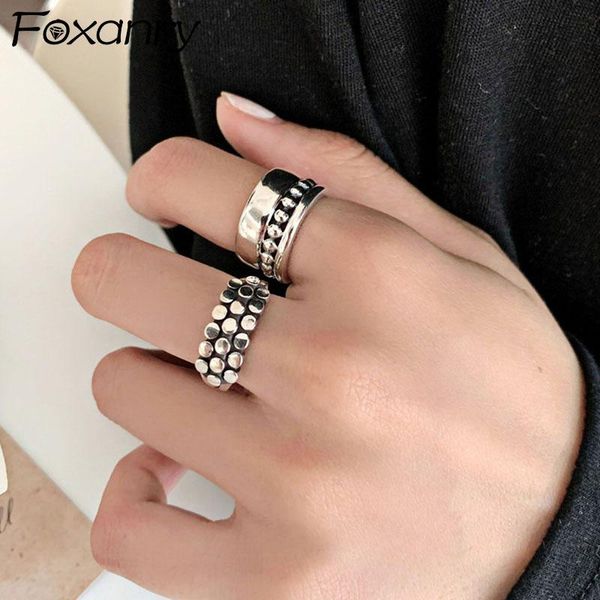 cluster rings foxanry vintage punk 925 sterling silver width engagement jewelry fashion simple geometric party accessories gifts, Golden;silver
cluster rings foxanry vintage punk 925 sterling silver width engagement jewelry fashion simple geometric party accessories gifts, Golden;silver