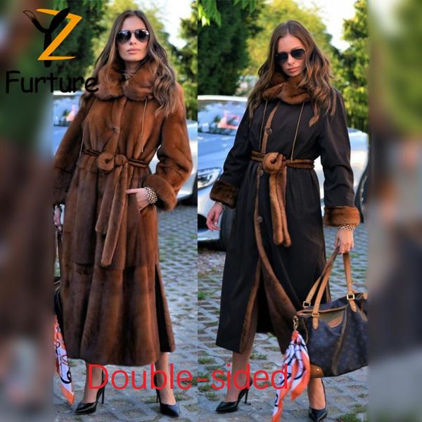 women's fur & faux women double-sided wear real mink coats 120cm long imported full pelt overcoats slim sashes furs outerwear winter wa, Black
women's fur & faux women double-sided wear real mink coats 120cm long imported full pelt overcoats slim sashes furs outerwear winter wa, Black