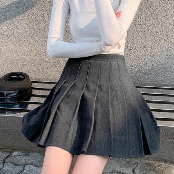 skirts pleated skirt high waist korean style solid color girls a-line for women, Black
skirts pleated skirt high waist korean style solid color girls a-line for women, Black