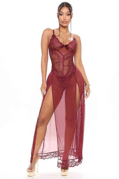 mesh perspective bag sling long skirt temptation lingerie 211203, Black;white