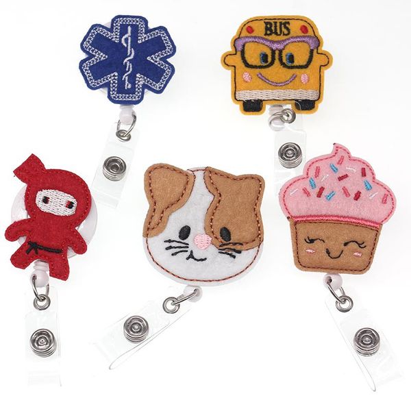 pins, brooches 10pcs animal cute cat school bus cake retractable badge reel felt cream red little boy id name holder, Gray
pins, brooches 10pcs animal cute cat school bus cake retractable badge reel felt cream red little boy id name holder, Gray