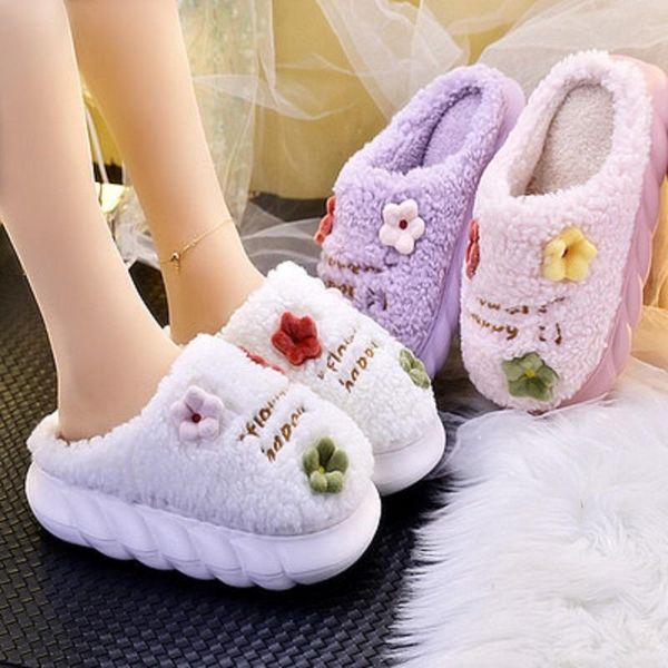 slippers winter thick-soled women's cotton slippers, household plush fashion flowers, wear non-slip shoes 36-41, Black
slippers winter thick-soled women's cotton slippers, household plush fashion flowers, wear non-slip shoes 36-41, Black
