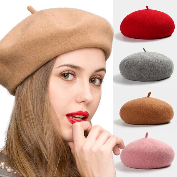 berets french beret caps for women autumn winter street style plain cap wool warm elegant femme girl's beanie hat, Blue;gray
berets french beret caps for women autumn winter street style plain cap wool warm elegant femme girl's beanie hat, Blue;gray