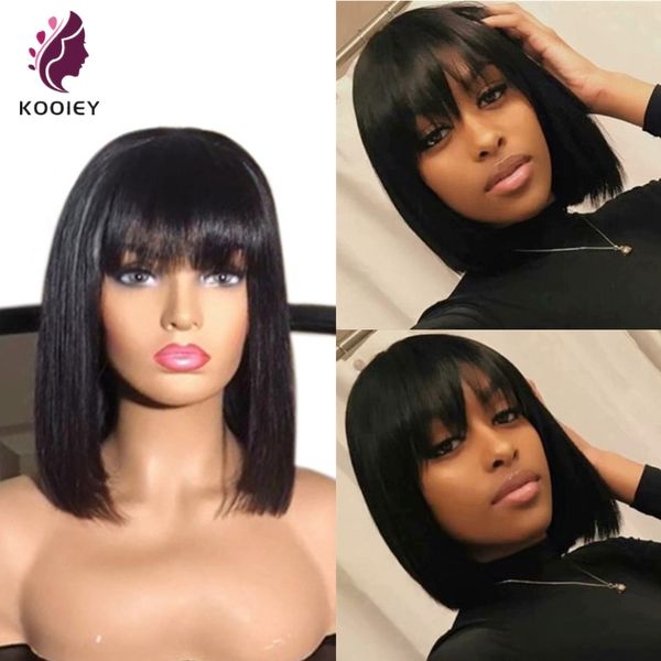 real short hair bob real wig straight lace front fringe v 13x4 lace front wig peru remy, Black 
real short hair bob real wig straight lace front fringe v 13x4 lace front wig peru remy, Black