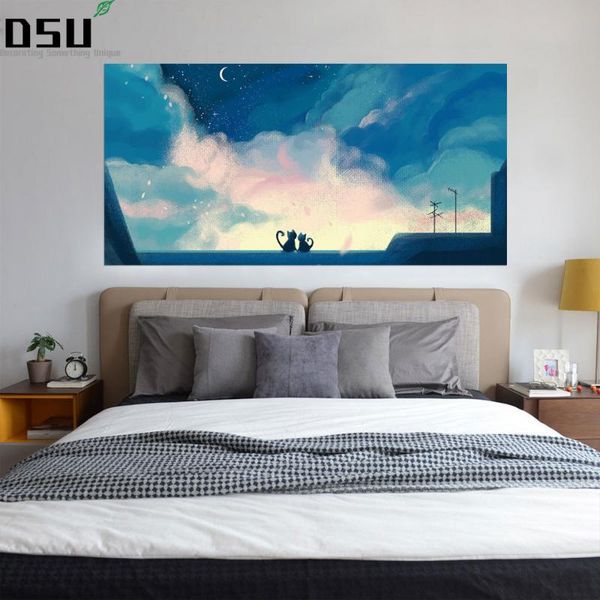 wallpapers 3d creative cat and moon painting headboard wall sticker decal bed decor kids children bedroom home wallpaper
wallpapers 3d creative cat and moon painting headboard wall sticker decal bed decor kids children bedroom home wallpaper