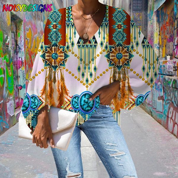 women's blouses & shirts noisydesigns vintage ethnic print lady large size blouse women casual loose long sleeve shirt v-neck dropship, White
women's blouses & shirts noisydesigns vintage ethnic print lady large size blouse women casual loose long sleeve shirt v-neck dropship, White