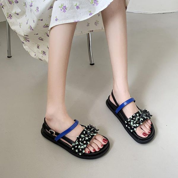 sandals summer retro flower thick-soled non-slip ladies one-line buckle beach shoes casual open-toed women, Black
sandals summer retro flower thick-soled non-slip ladies one-line buckle beach shoes casual open-toed women, Black