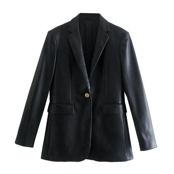 women's leather & faux 2021 autumn suit jacket long-sleeved pu one button black suede jackets women loose chic mujer
women's leather & faux 2021 autumn suit jacket long-sleeved pu one button black suede jackets women loose chic mujer