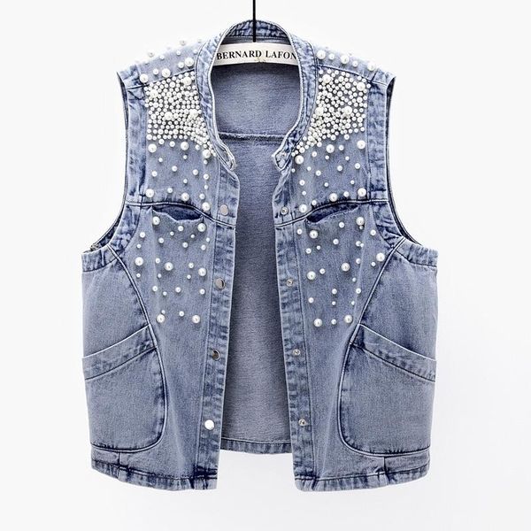 women's vests summer korean beading big pocket denim vest women waistcoat vintage blue sleeveless jacket coat loose short jeans female, Black;white
women's vests summer korean beading big pocket denim vest women waistcoat vintage blue sleeveless jacket coat loose short jeans female, Black;white
