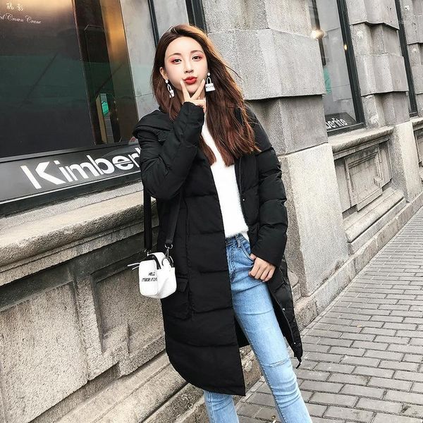 large size women's long section slim slimming cotton coat split clothing women1, Black
large size women's long section slim slimming cotton coat split clothing women1, Black