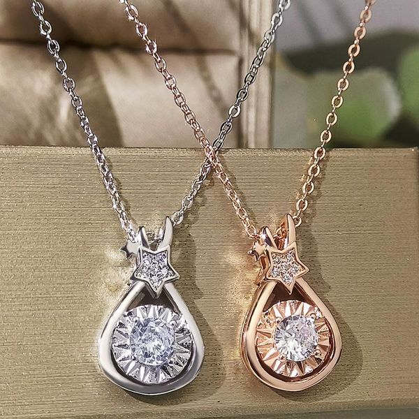 pendant necklaces luxury female water drop necklace rose gold silver color chain cute white zircon wedding for women
pendant necklaces luxury female water drop necklace rose gold silver color chain cute white zircon wedding for women