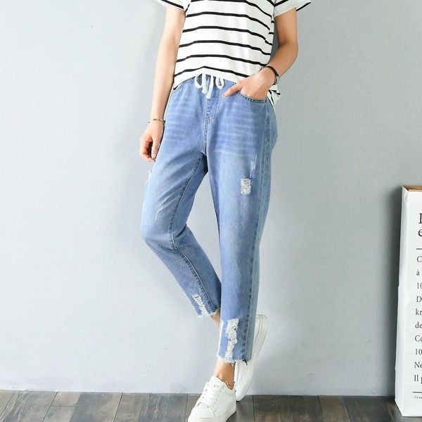 women's jeans ripped for woman 2021 nine point elastic high waist plus size 4xl 5xl casual pants mujer, Blue
women's jeans ripped for woman 2021 nine point elastic high waist plus size 4xl 5xl casual pants mujer, Blue