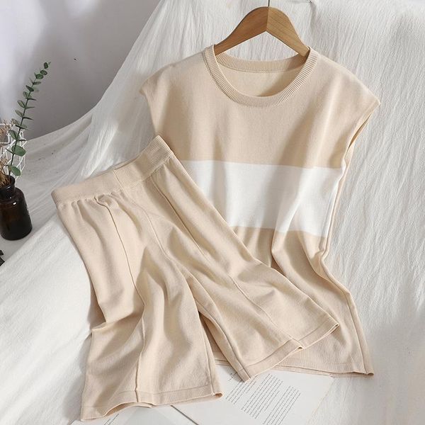 women's tracksuits summer korean fahion casual tracksuit women 2 piece set pullover + high waist shorts sets knitted two pant suits, Gray
women's tracksuits summer korean fahion casual tracksuit women 2 piece set pullover + high waist shorts sets knitted two pant suits, Gray