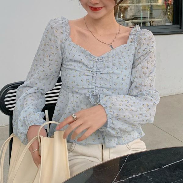 women's blouses & shirts floral ladies women retro crop chiffon elegant soft sweet holiday chic long puff sleeve female summer elastic, White
women's blouses & shirts floral ladies women retro crop chiffon elegant soft sweet holiday chic long puff sleeve female summer elastic, White