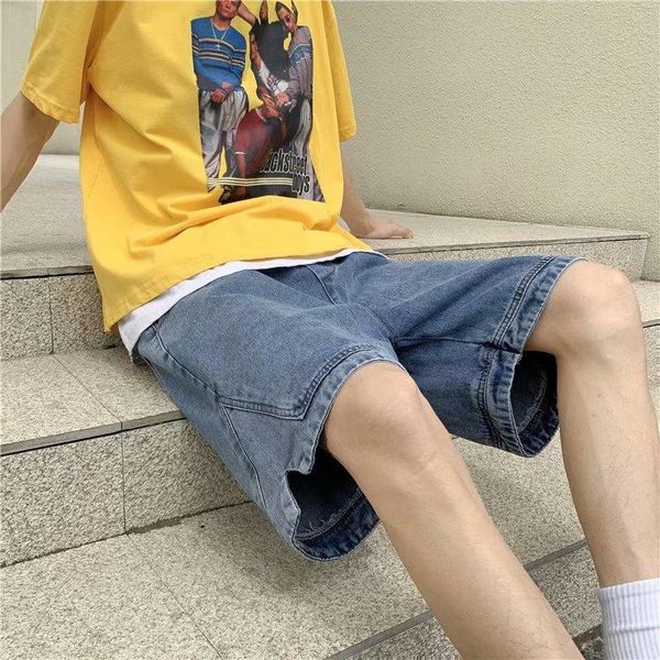 men's shorts denim men wear thin loose pants in summer, hong kong style trendy brand high street ins five-point, White;black
men's shorts denim men wear thin loose pants in summer, hong kong style trendy brand high street ins five-point, White;black