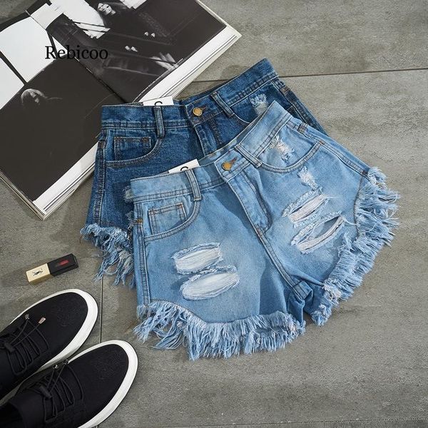 women's jeans summer women high waist denim shorts fashion short frayed hole female super cool flash femme, Blue
women's jeans summer women high waist denim shorts fashion short frayed hole female super cool flash femme, Blue