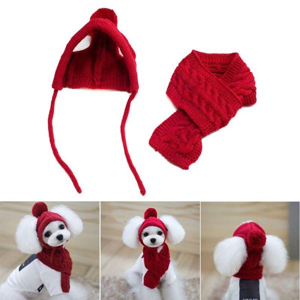 red pet dog cat hat scarf set keep warm korean style costume accessory winter clothing apparel
red pet dog cat hat scarf set keep warm korean style costume accessory winter clothing apparel
