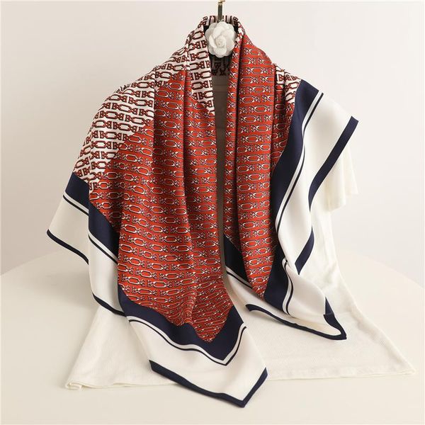 scarves fashion twill square scarf for women print neckerchief female handle bag shawl wraps pashmina 90cm foulard beach stoles 2021, Blue;gray
scarves fashion twill square scarf for women print neckerchief female handle bag shawl wraps pashmina 90cm foulard beach stoles 2021, Blue;gray