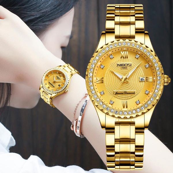 wristwatches nibosi women watches 2021 fashion diamond ladies bracelet stainless steel female quartz watch, Slivery;brown
wristwatches nibosi women watches 2021 fashion diamond ladies bracelet stainless steel female quartz watch, Slivery;brown