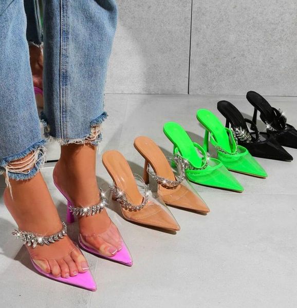 sandals summer women elegant pump rhinestone design ladies candy color transparent mule high heels party shoes, Black
sandals summer women elegant pump rhinestone design ladies candy color transparent mule high heels party shoes, Black