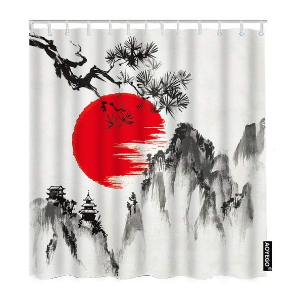 nature shower curtain set chinese painting with rocky mountains pine tree branch leaf buildings sun shower curtain 72x72 inch
nature shower curtain set chinese painting with rocky mountains pine tree branch leaf buildings sun shower curtain 72x72 inch