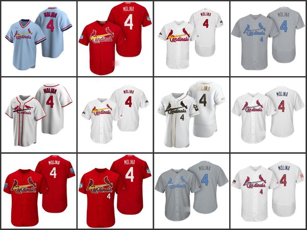 st. louis cardinals men 4 yadier molina women youthjersey, Black;red
