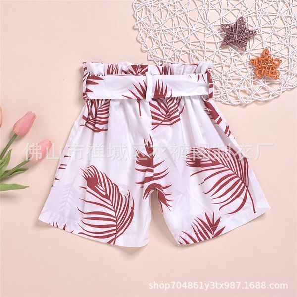little girls leaf print shorts toddler summer fashion casual high waist lace up bow tie 0-6years, Black
little girls leaf print shorts toddler summer fashion casual high waist lace up bow tie 0-6years, Black