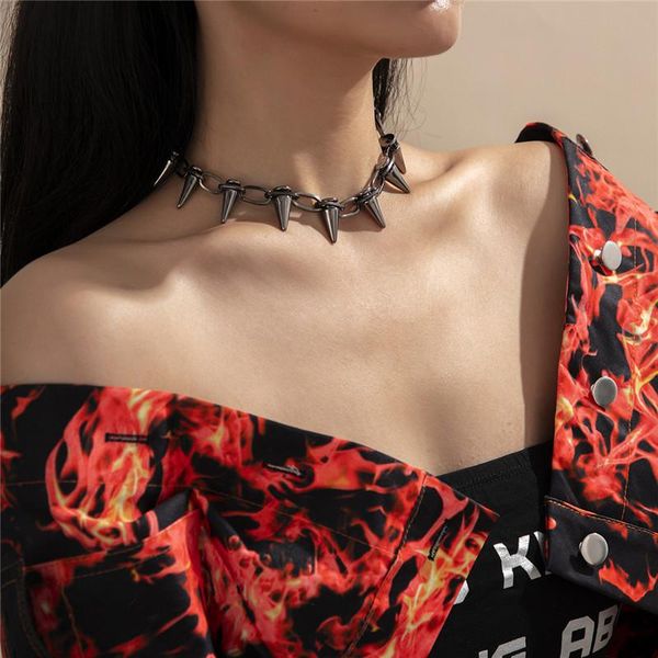 chokers european and american punk hip-hop style single layer tassel clavicle chain women personality retro rivet necklace jewelry, Golden;silver
chokers european and american punk hip-hop style single layer tassel clavicle chain women personality retro rivet necklace jewelry, Golden;silver