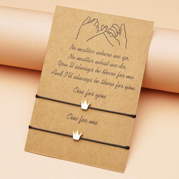 charm bracelets mini crown for couple or friends simple copper small moon star bracelet sets rope chain birthday jewelry gifts, Golden;silver
charm bracelets mini crown for couple or friends simple copper small moon star bracelet sets rope chain birthday jewelry gifts, Golden;silver