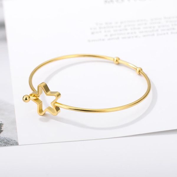 bangle gold hollow star wrist bracelets stainless steel simple twist texture for women fine jewelry accessories, Black
bangle gold hollow star wrist bracelets stainless steel simple twist texture for women fine jewelry accessories, Black