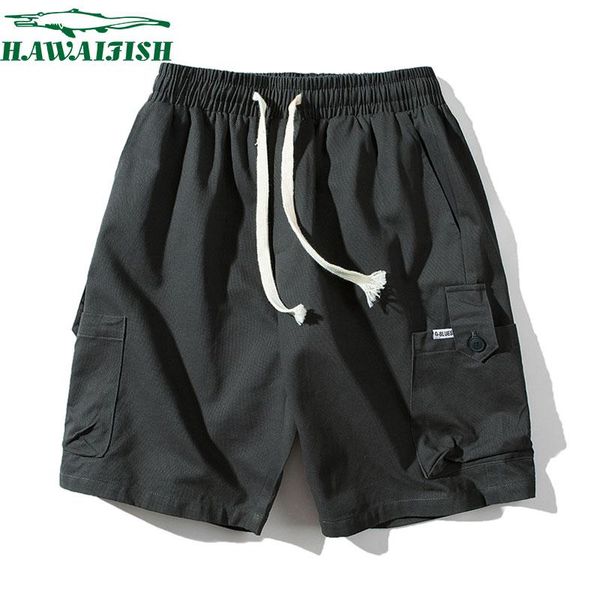 men's shorts hawaifish brand 2021 pure cotton washed five-point summer casual pantalon corto hombre, White;black
men's shorts hawaifish brand 2021 pure cotton washed five-point summer casual pantalon corto hombre, White;black