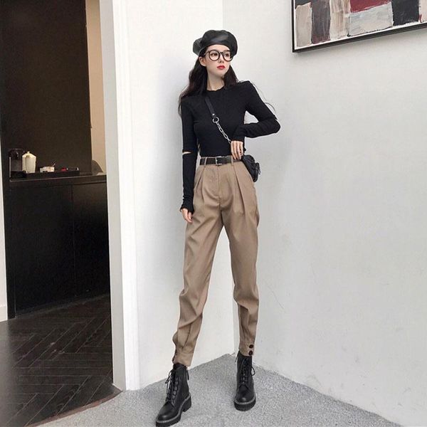 women's pants & capris high waist bf ankle banded working autumn slimming casual 2021 all-matching harem long for, Black;white
women's pants & capris high waist bf ankle banded working autumn slimming casual 2021 all-matching harem long for, Black;white