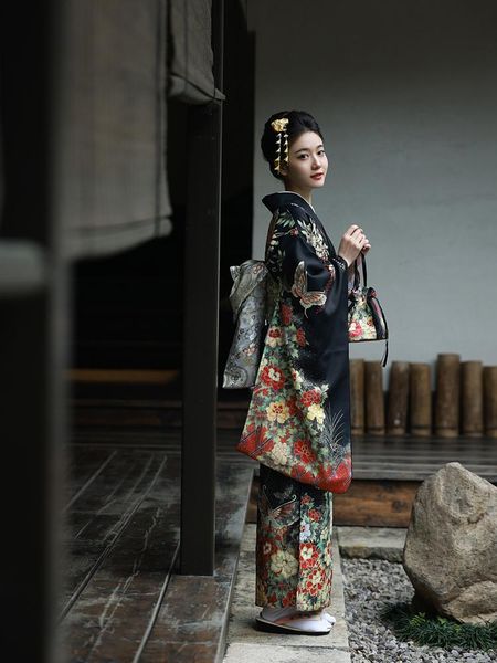 ethnic clothing women's japanese traditional kimono gorgeous black color floral prints long sleeve classic yukata cosplay wear performi, Red
ethnic clothing women's japanese traditional kimono gorgeous black color floral prints long sleeve classic yukata cosplay wear performi, Red