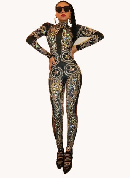 women's jumpsuits & rompers fashion gold spandex printed stretch rhinestones jumpsuit bodysuit costume stage outfit singer dancer perfo, Black;white
women's jumpsuits & rompers fashion gold spandex printed stretch rhinestones jumpsuit bodysuit costume stage outfit singer dancer perfo, Black;white