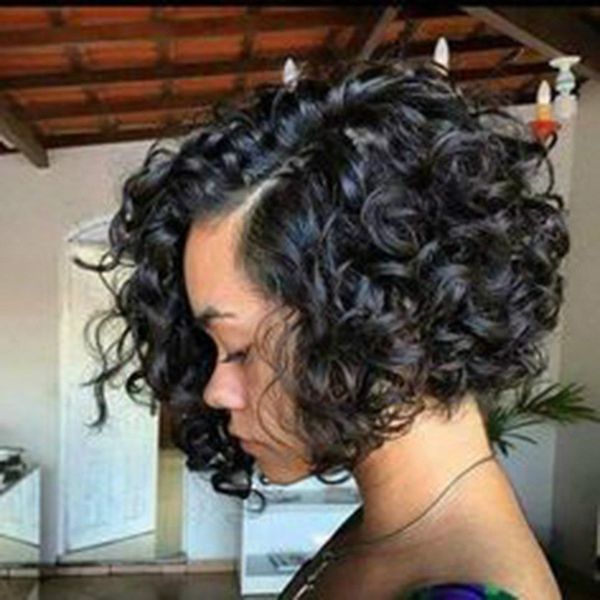 european and american wig women's shoulder popular length small curly bobhead wine red custom-made, Black
european and american wig women's shoulder popular length small curly bobhead wine red custom-made, Black