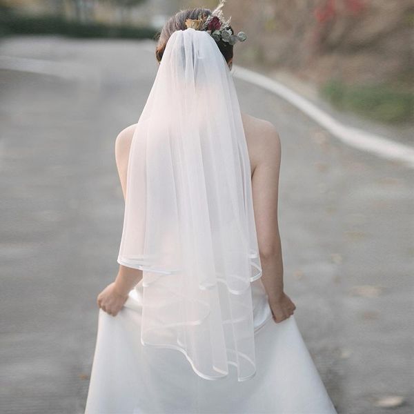 bridal veils ribbon edge two layers veil ivory white short tulle wedding with comb bride accessories velo novia, Black
bridal veils ribbon edge two layers veil ivory white short tulle wedding with comb bride accessories velo novia, Black