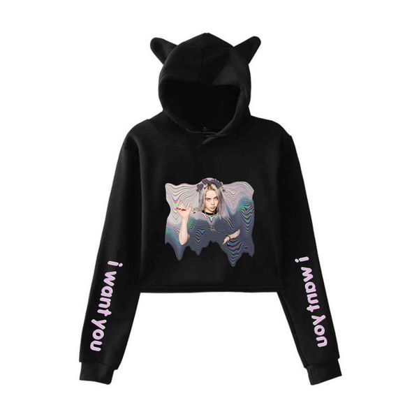 kawaii women's hoodie, fashionable waist printed sweater, ww76 large hoodie, White;black
kawaii women's hoodie, fashionable waist printed sweater, ww76 large hoodie, White;black