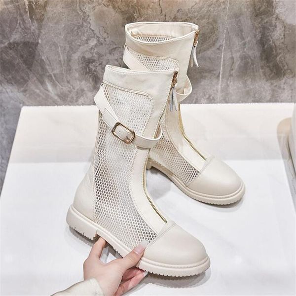 boots summer net celebrity children hollow mesh breathable thin high-tube flat front zipper ladies sandals, Black
boots summer net celebrity children hollow mesh breathable thin high-tube flat front zipper ladies sandals, Black