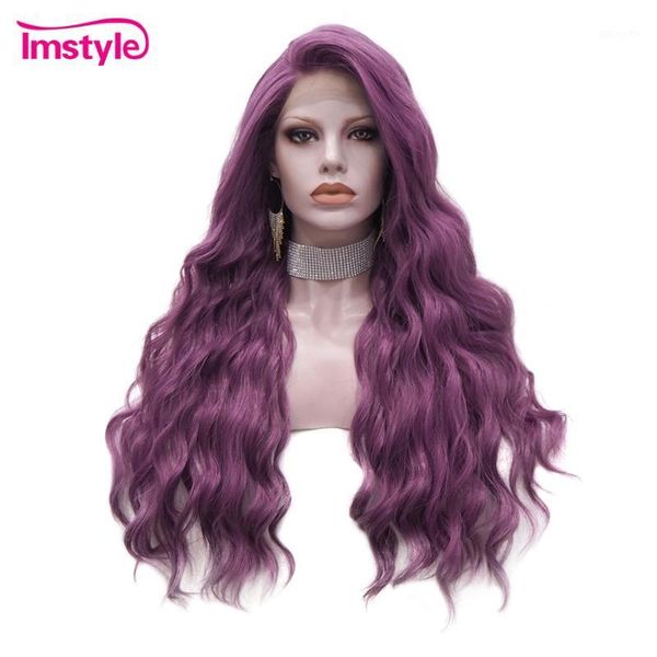 imstyle purple wigs long hair natural wave wig synthetic lace front heat resistant fiber glueless cosplay for women1, Black
imstyle purple wigs long hair natural wave wig synthetic lace front heat resistant fiber glueless cosplay for women1, Black