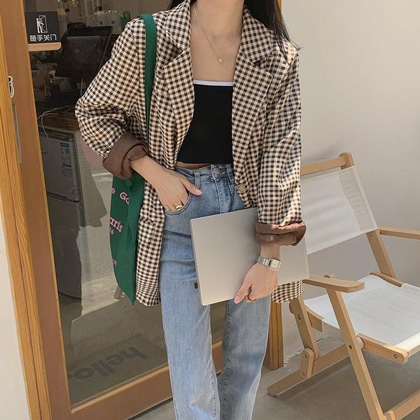 women's suits & blazers women long-sleeved blazer loose preppy style coat fashion vintage comfortable all-match casual 2021 spring autu, White;black
women's suits & blazers women long-sleeved blazer loose preppy style coat fashion vintage comfortable all-match casual 2021 spring autu, White;black