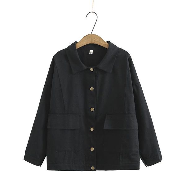 plus size drop shoulder xl-4xl women's solid jackets long sleeved spring autumn elegant outerwear, Black;brown
plus size drop shoulder xl-4xl women's solid jackets long sleeved spring autumn elegant outerwear, Black;brown
