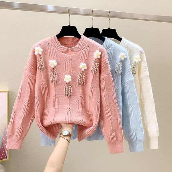 women's sweaters heavy industry beaded sweater pullover blouse fall winter 2021 retro japanese sweet loose long sleeve knit, White;black
women's sweaters heavy industry beaded sweater pullover blouse fall winter 2021 retro japanese sweet loose long sleeve knit, White;black