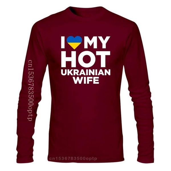 

men's t-shirts i love my ukrainian wife cute ukraine native relationship t-shirt print casual men brand, White;black